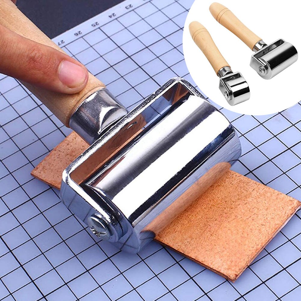 26/60/100mm Leather Glue Edges Laminating Roller Craft Smoother DIY Handmade Crease Press Tool Leather Craft Roller