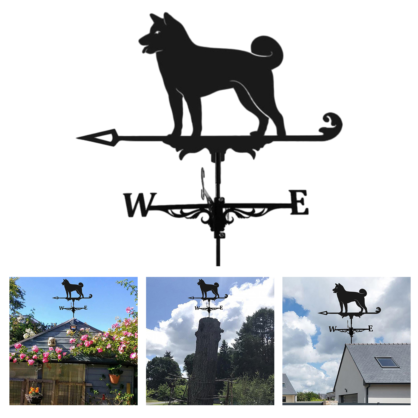 Stainless Steel Weather Vane Weather Vane Wind Direction Indicator Retro Weather Vane Wind Direction Indicator