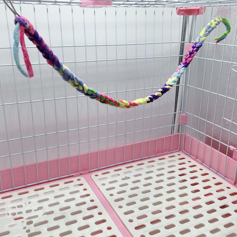 1 PC Bird Toy Suspension Bridge Rope Climbing Fun Parrot Bird Bite Toy Swing Cage Chew Toy Acrylic: 1pc Random