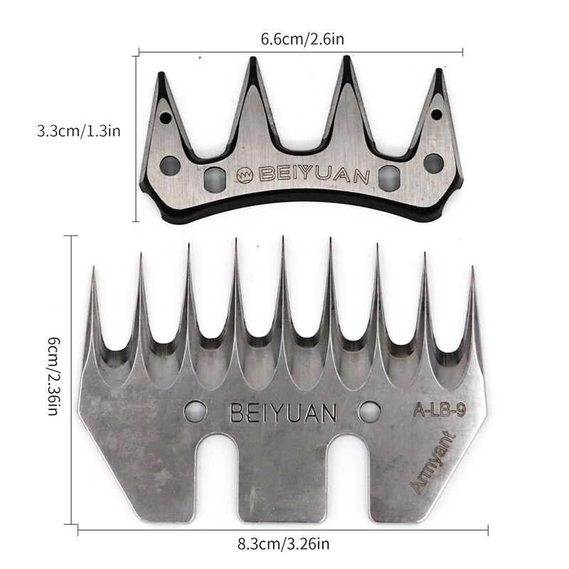 Sheep/goats Shears Convex Comb Cutter 9/13 Teeth for Sheep Wool Clipper Farm Animal Livestock Wool Shears Equipment: 9 Shears Scissors A