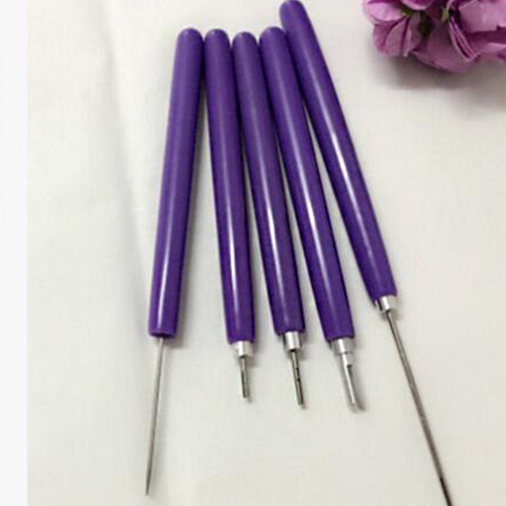 5Pcs Quilling Paper Pen Portable Scrapbooking Manual PVC Handle DIY Origami Rolling Slotted Structure Quilled Tool