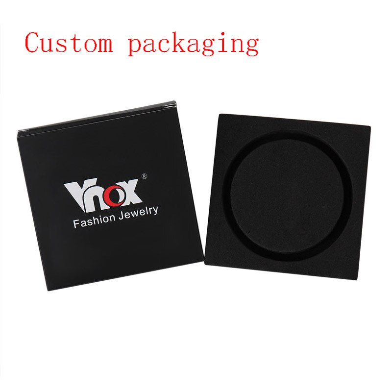 Braceletes de aço inoxidável pretos dos cuidados de saúde de vnox com o infravermelho distante negativo do germânio do íon do ímã