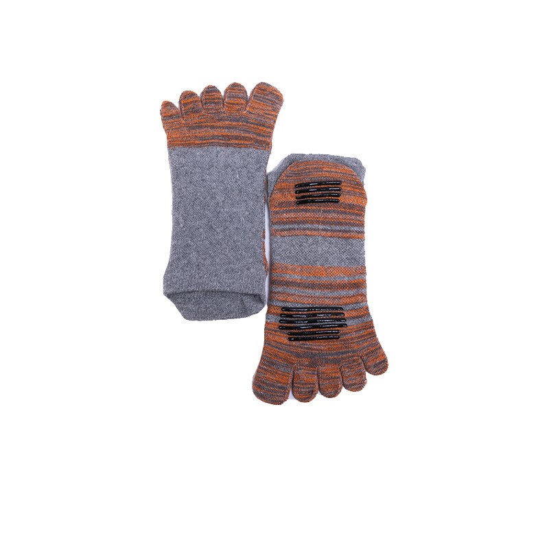 5 Paren/partij Mannen Vijf Teen Katoenen Sokken Japanse Split Teen Tabi Sokken Voor Man Zomer Dragen Dunne Ademende Anti-slip Sokjes: light gray