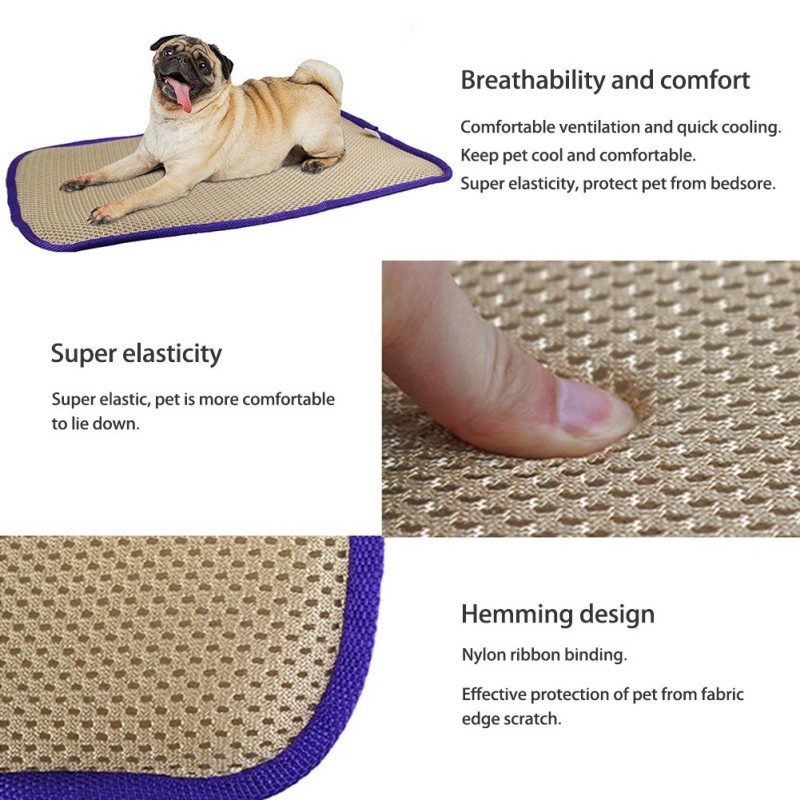 Breathable Dog Cat Bed Mats Pet Constant Temperature Massage Mattress For Dog Anti Bedsore Air Mattress Easy To Wash Pet Bed L