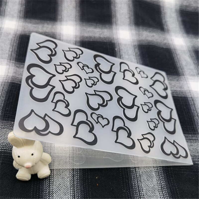 Heart message print DIY Plastic Embossing Folders for DIY Scrapbooking Paper Craft/Card Making Decoration Supplies