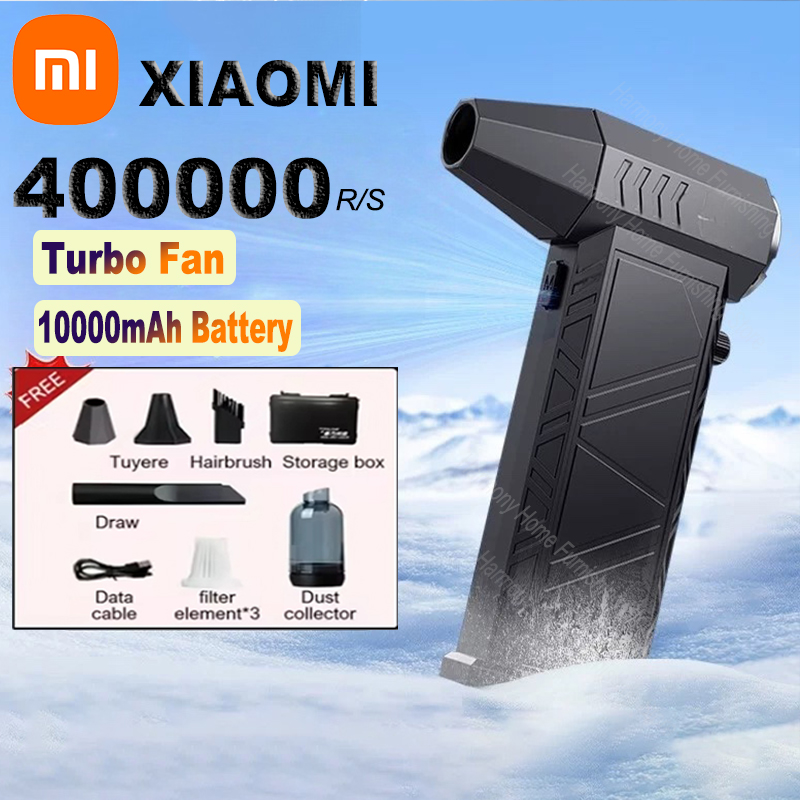 Xiaomi 400000 U/min Turbo-Lüfter, leistungsstarkes Luftgebläse, tragbarer kabelloser Staubreiniger, Typ C-Aufladung, bürstenloser Strahlgebläse-Außenventilator