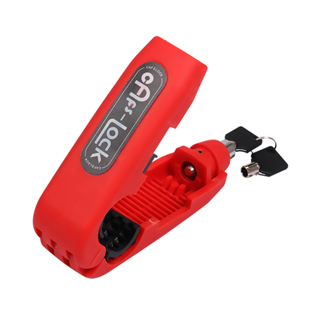 Motorcycle Handlebar Lock Brake Handle Lock Imitating Steal Lock Pull Rod Universal For Scooter Vespa GTS Honda Forza 300 ATV: Red