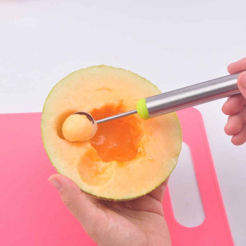 1 Piece Stainless Steel Fruit Digger Ice Cream Watermelon Ball Digger Multifunctional Fruit Scoop Platter Tool