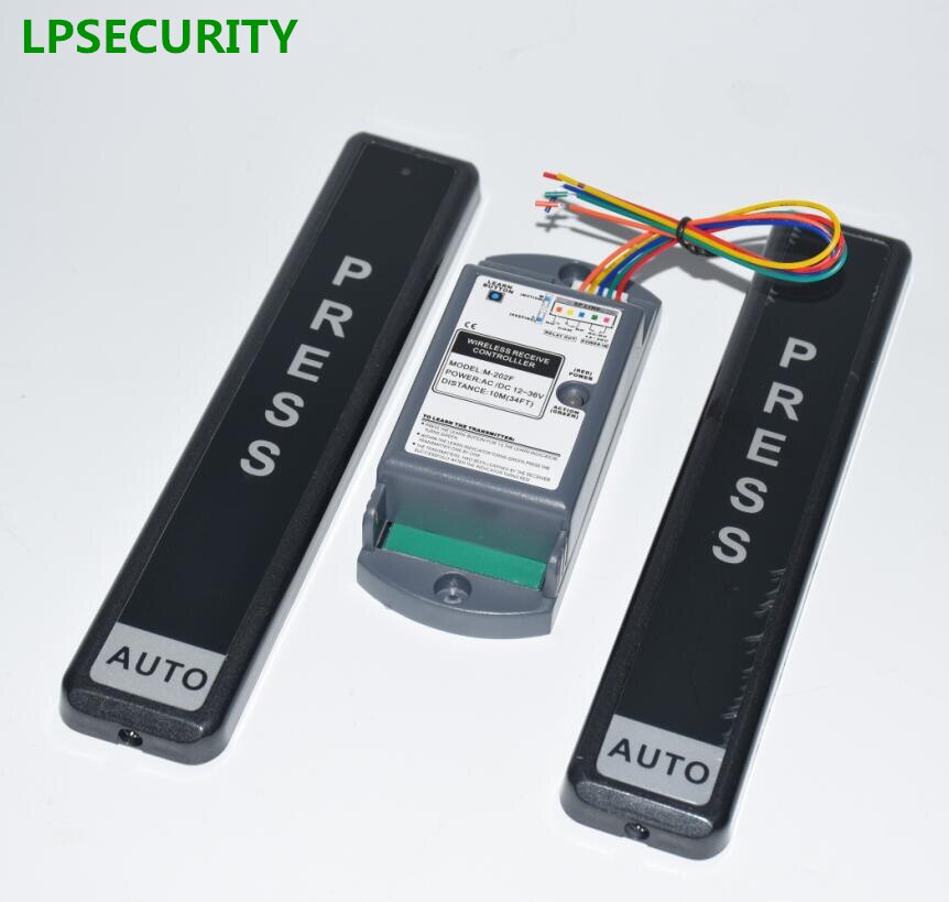 automatic gate door opener door lock battery power wireless door remote control switch exit push button