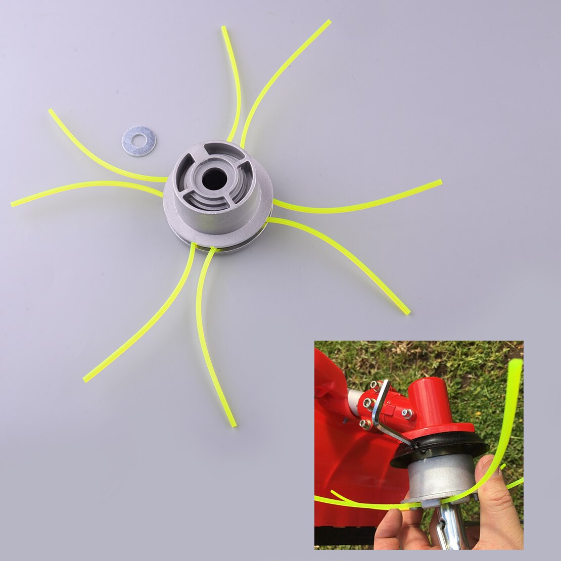 Universal Aluminium Alloy Trimmer Head 4 String Line for Garden Brush Cutter Grass Mower Lawn Accessories
