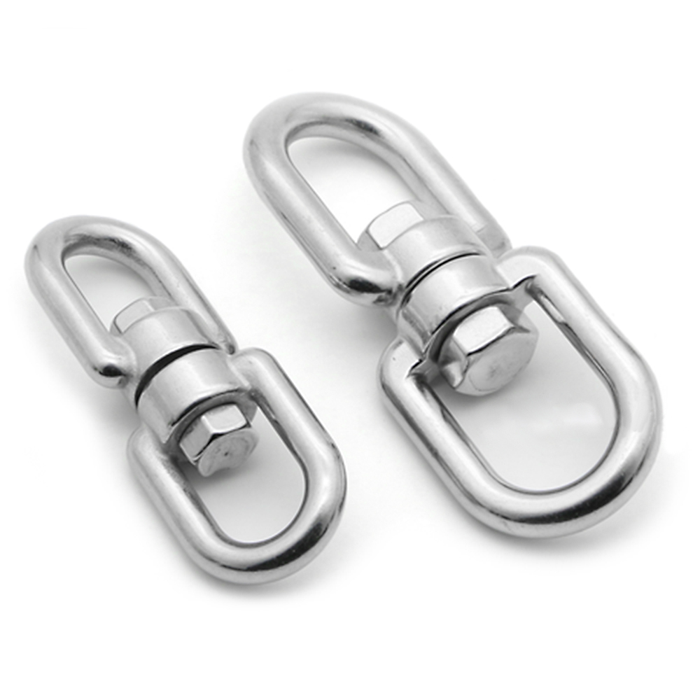 1Pcs Mini Roestvrijstalen Rechte Link Chain Sling Lifting Universal Swivel Chain Sling Ring Oog Om Oog Rigging huisdier Ring
