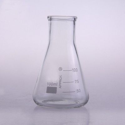 100 Ml Wide Neck Borosilicaatglas Conische Erlenmeyer Voor Chemie Laboratorium