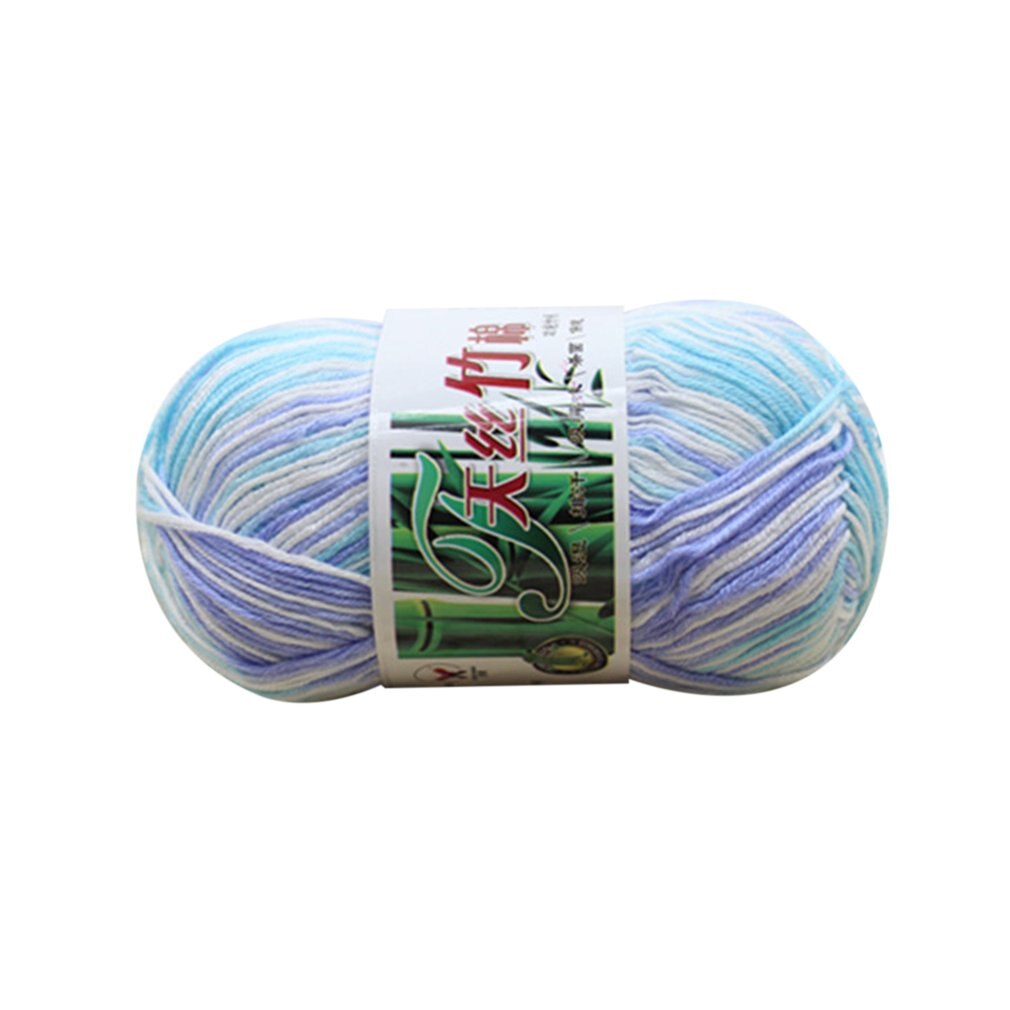 Doux Tencel fil Multi brin fil à tricoter à la main fil Crochet bébé fil laine tissé bambou coton soie ligne tricots: blue
