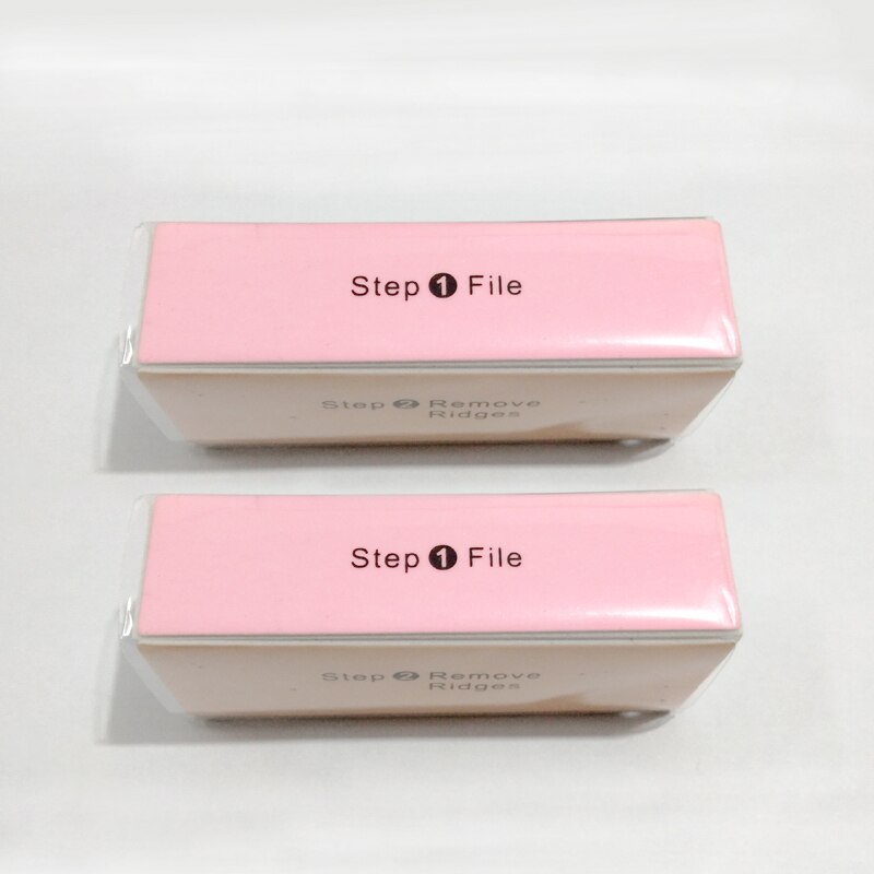 Lima pulidora de uñas de 4 pasos, bloque de pulido de lijado, pulidor de uñas de colores, herramientas para el cuidado de uñas y pedicura,: 2 pcs