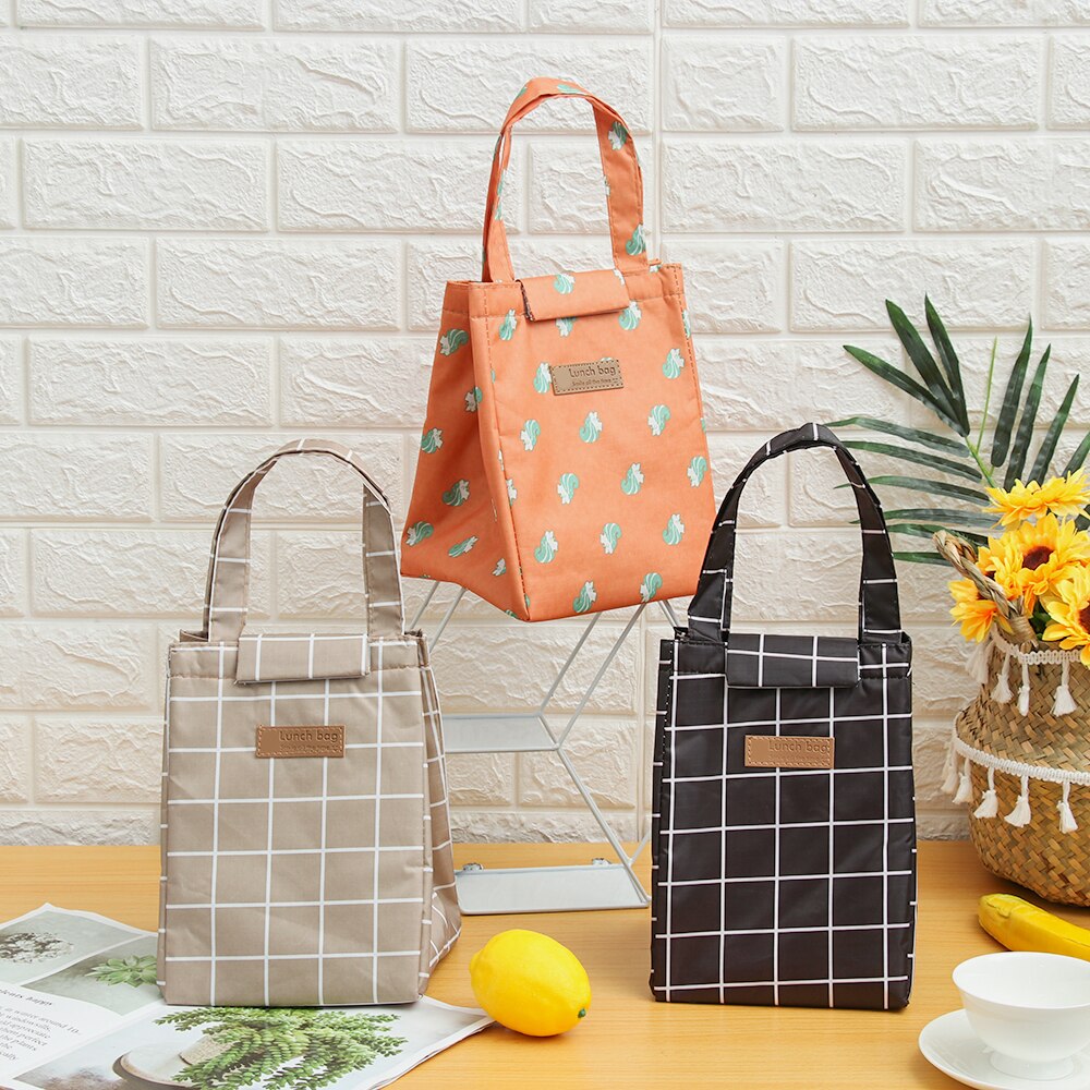 Bolsa de almuerzo impermeable para comida, bolsa térmica aislante de para desayuno, de mano, portátil, para Picnic, , 1 ud.
