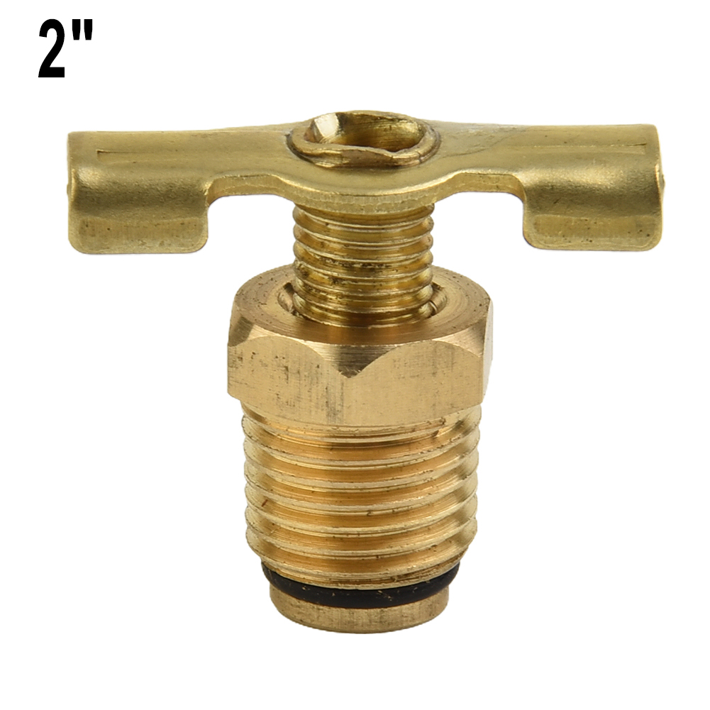 1/4 "Aftap Plug Valve 1/4" Draad Luchtcompressor Tank Accessoire Messing Voor Luchtcompressor Tank T-Handgreep