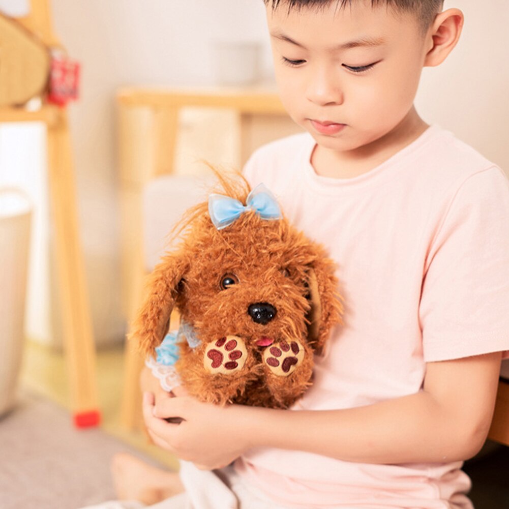 Aboiement pour enfants télécommande éducatif Simulation Teddy chien 8 mouvements Smart peluche jouet d'anniversaire Animal mignon