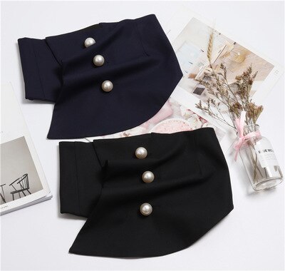 Schwarz Marine Anzug Stoff Kleid Gürtel Frauen Breite Bund Korsett Damen Perle Geschmack Taille Gürtel Cummerbunds Hemd Kleid