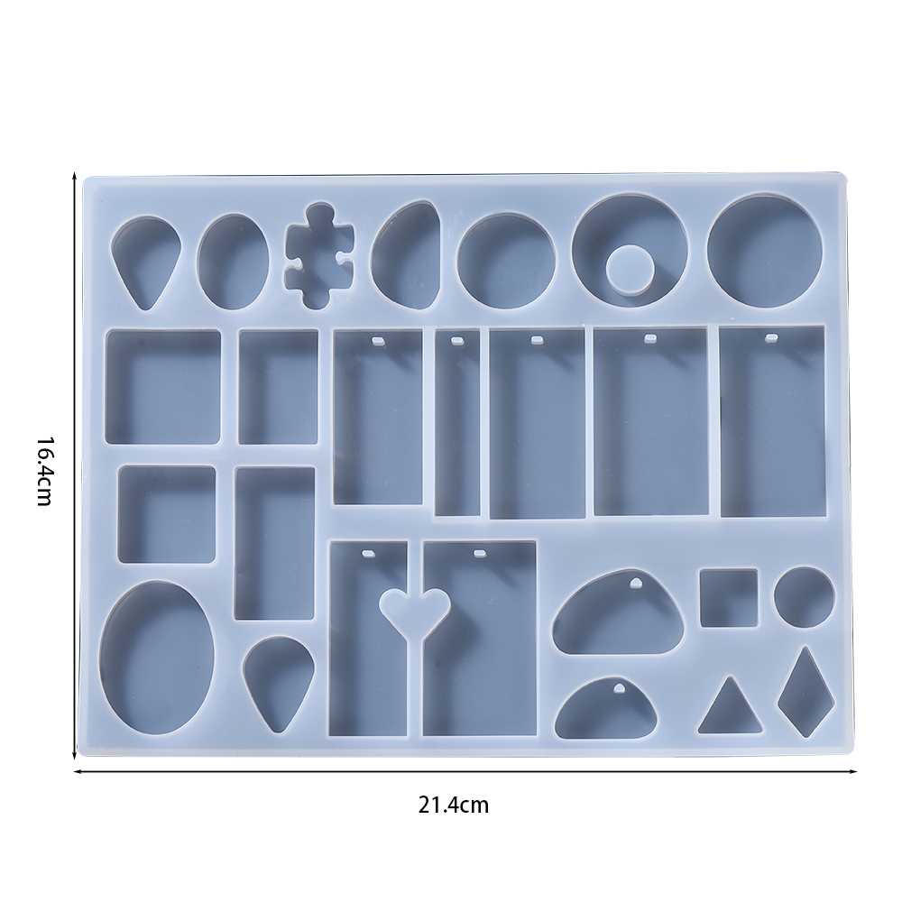 Silicone Earrings Mold Earring Resin Mold Jewelry Making Casting Tools Earring Hooks for Craft DIY Charms Pendant Earring Making: WHITE