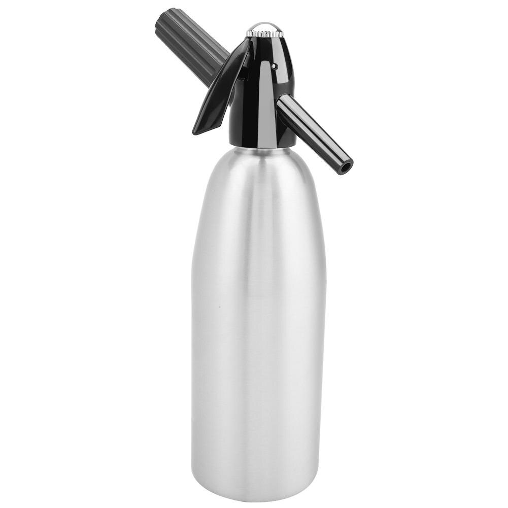 Manuell 1l sodavatten  co2 dispenser vattenbubbla generator kall dryck cocktail soda maskin aluminium bar diy soda maker
