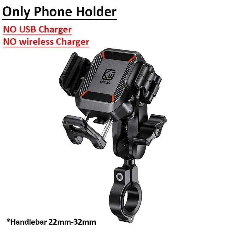 Motorcycle Phone Holder 15W Wireless Charger & 36W USB C Fast Charging Shockproof Motorbike Bicycle Bike Scooter Phone Stand: WHITE