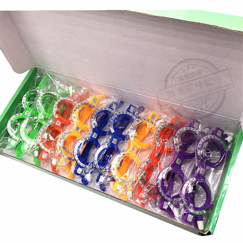 Kleurrijke Plastic Optische Glazen Lens Trial Frame Optometrie Opticien Apparatuur 52Mm-70Mm Lenzenvloeistof Accessoires