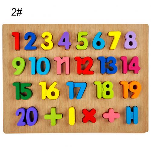 ABC Puzzle Digital Wooden Toys Early Learning Jigsaw Letter Alphabet Number Puzzle Preschool Educational Baby Toys for Children: 2