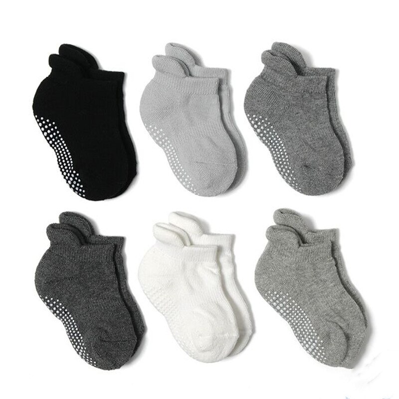 6 Paare/los Winter Baumwolle Socken Anti-Unterhose nicht Schleudern Knöchel Socken Baby Kleinkind freundlicher Jungen Mädchen 0-7Jahre