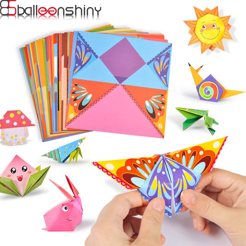 Balleenshiny Baby Speelgoed 3D 54 Pagina 'S Origami Cartoon Dier Boek Speelgoed Kids Diy Paper Art Baby Vroeg Leren Onderwijs Speelgoed