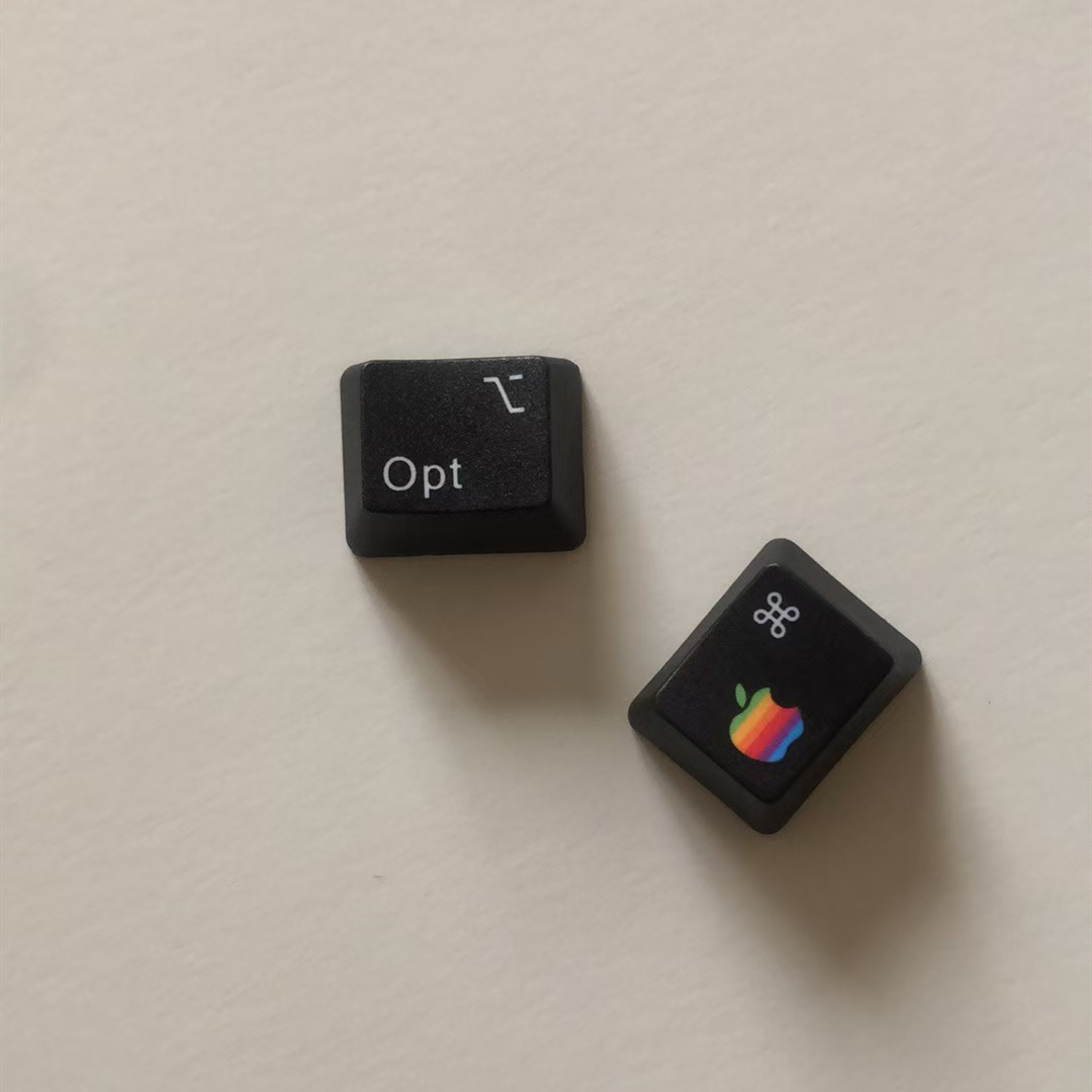 PBT Keycaps MAC Commond And Option Keys Dye-Sublimation Cherry MX Key Caps For MX Switches Mechanical Gaming Keyboard: black