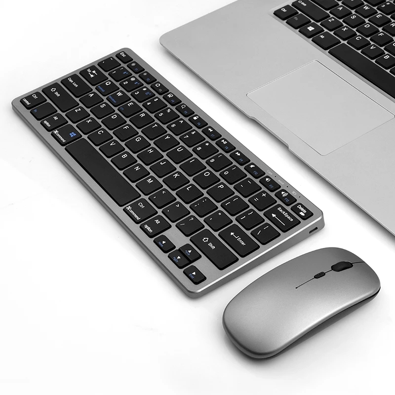 Bezprzewodowa klawiatura Bluetooth 2.4G z funkcją ładowania Mysz USB 78 klawiszy Przenośna klawiatura i mysz optyczna do laptopa PC