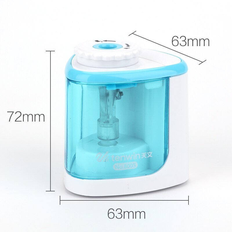 Tihoo 1 Hole Electric Pencil Sharpener Battery Operated Kids Safety Automatic Pencils Sharpeners Artist Pen Cutter Stationery