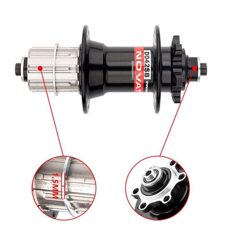Novatec Mountainbike Hub D041SB D042SB Disc Kaart Brake 28/32/36 Gaten Mtb Road Fiets Hubs Lager Qr 32H 8/9/10/11/12 Speed