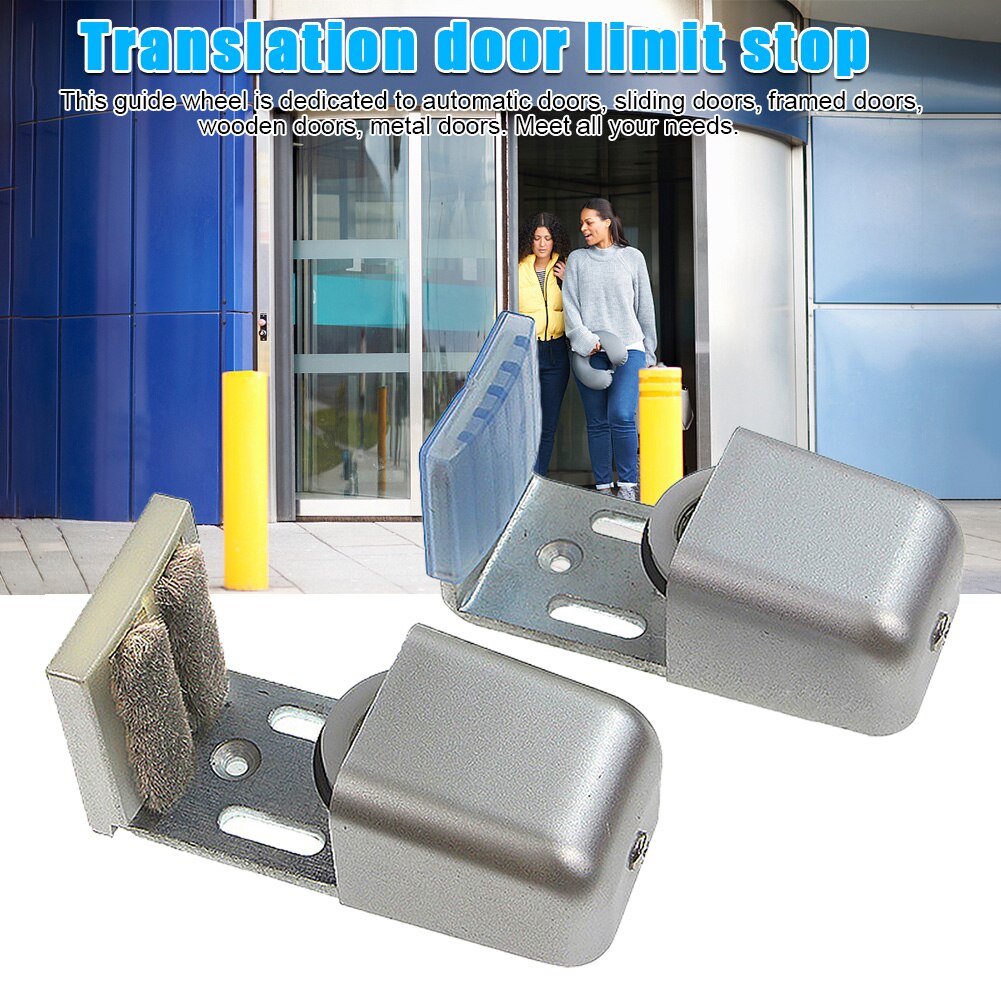 Home Adjustable Length Slotting Anti Swinging Steel Automatic Sliding Door Track Mini Barn Solid Bottom Floor Guide Hardware