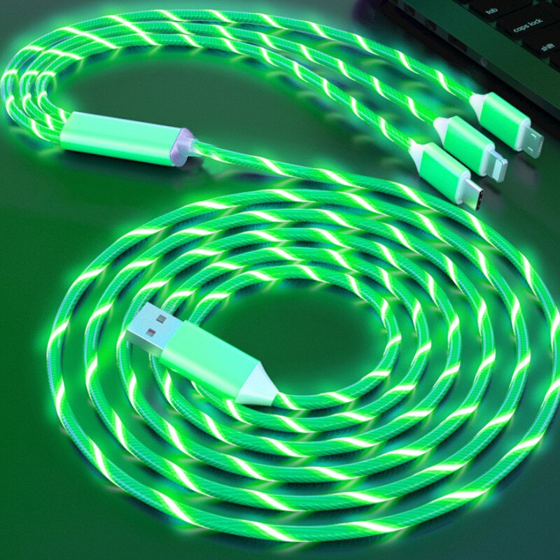 car decoration USB cable fast charging 360 degree magnetic data line, car interior atmosphere light, auto accessories