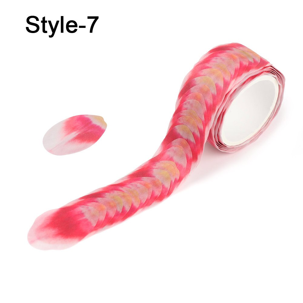 200Pcs/Roll Sakura Marking Tape Flower Petals Paper Tape Decorative Masking Tape Sticky Paper Scrapbooking Diary Paper Stickers: Style-7