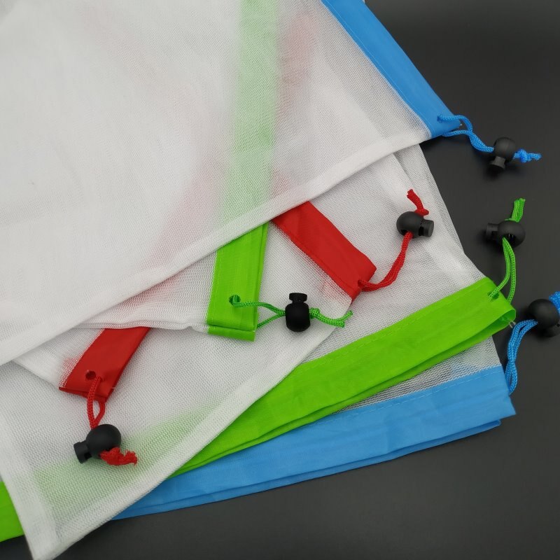12 reusable mesh produce bags, washable, eco-friendly bags for grocery shopping, storage of fruits, vegetables, and toys