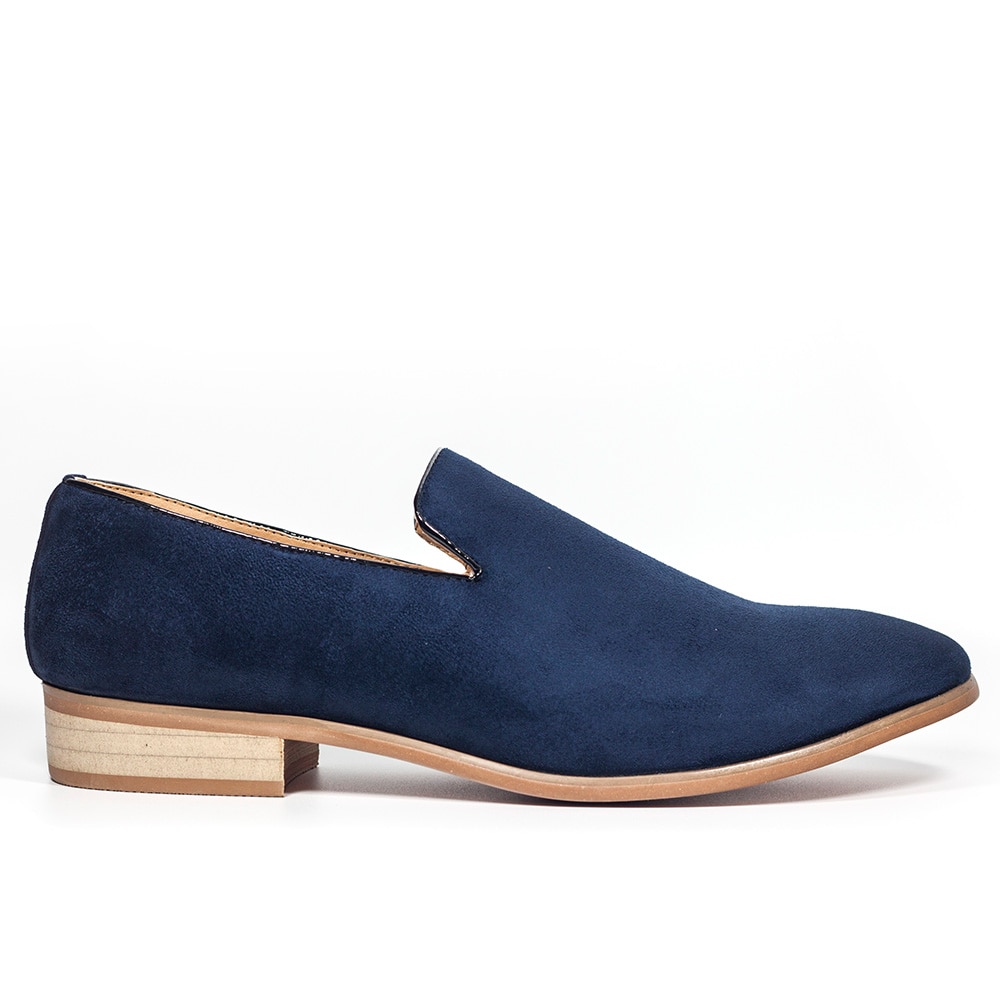 Semsket skinn loafers mokkasin uformelt menn oxfords sko mannlige spiss tå mann sko