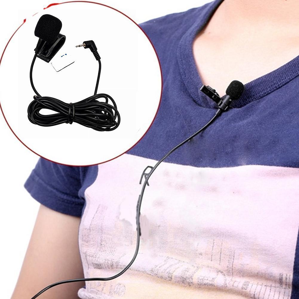 Car Audio Microphone 2.5mm Clip Jack Plug Mic Stereo Professionals DVD External For Auto Wired Mini 4m Radio Microphone B2O7
