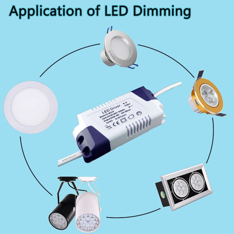 Ac dc transformer led driver strømforsyning 3w/4-7w/8-12w/12-18w/18-24w 280ma leds høj ydeevne og simpel installation