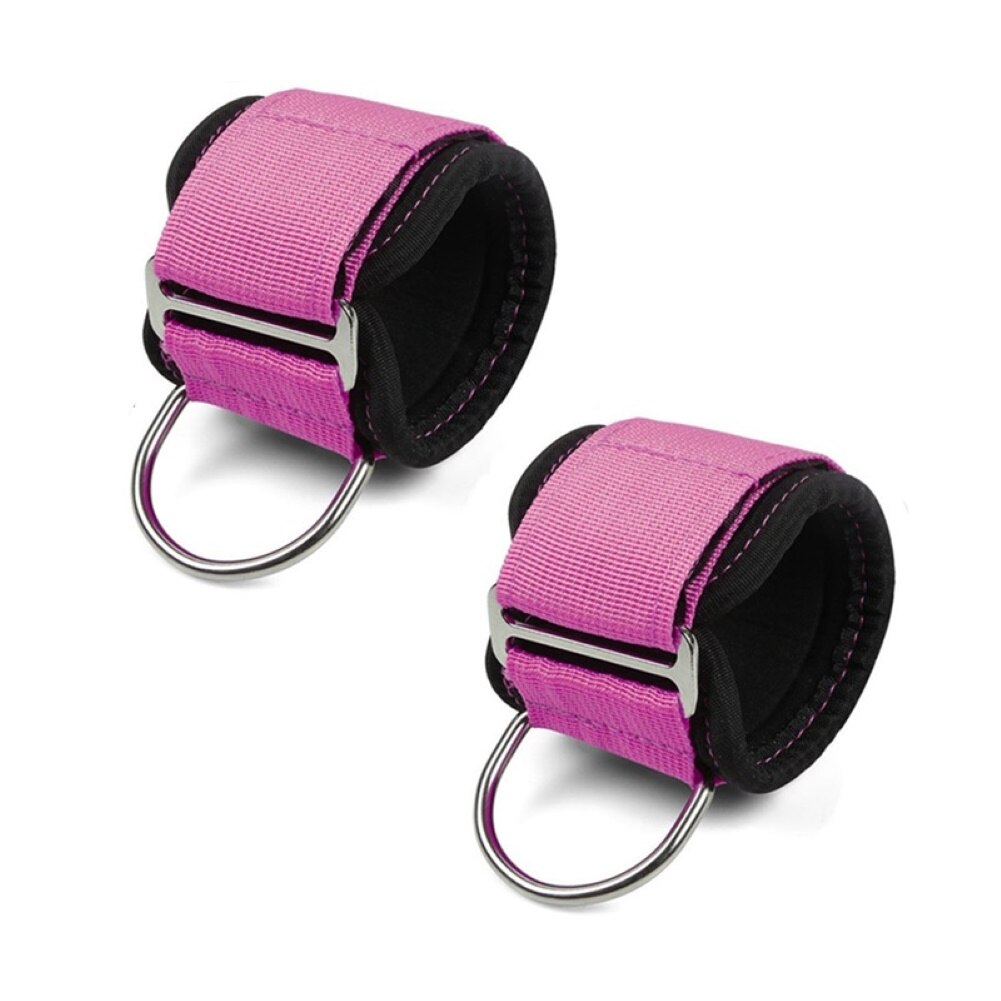 2Stck Heimat Fitnessstudio Fitness Verstellbare Riemchen D-Ring Befestigung für Kabel Maschine Fitness Ausrügestochen Zubehör: Rosa