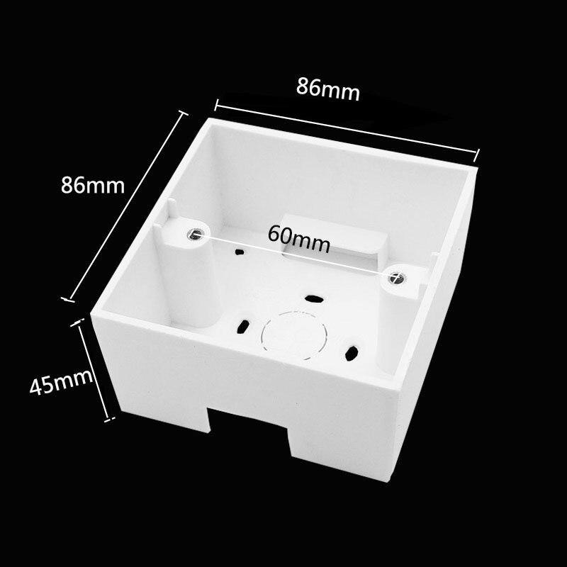 86 Type Surface Mounted Bottom PVC Box Universal Switch Socket Junction Box Wall Mount Switch Box 34mm 40mm 45mm: 86X86X45mm