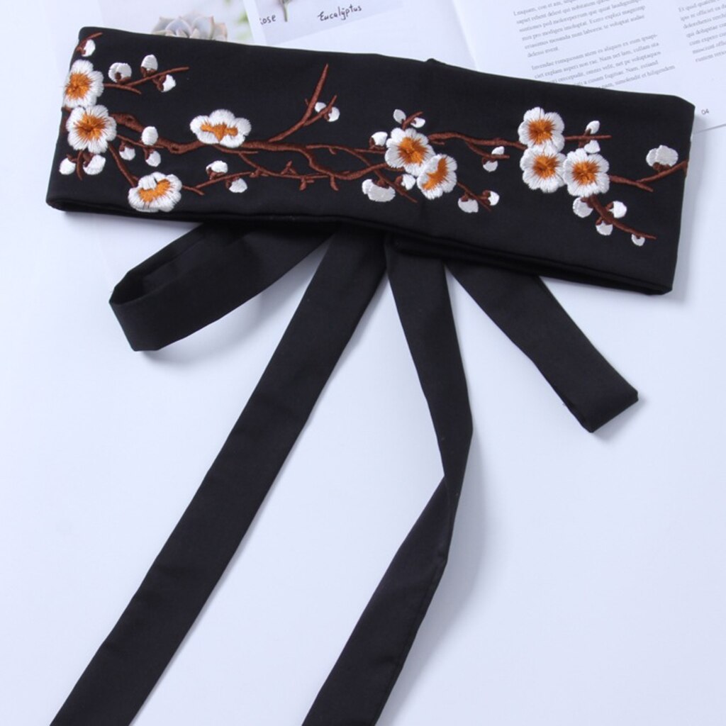 Japanese Style Obi Belt Women Floral Corset Sash Tie Wide Waistband Belt