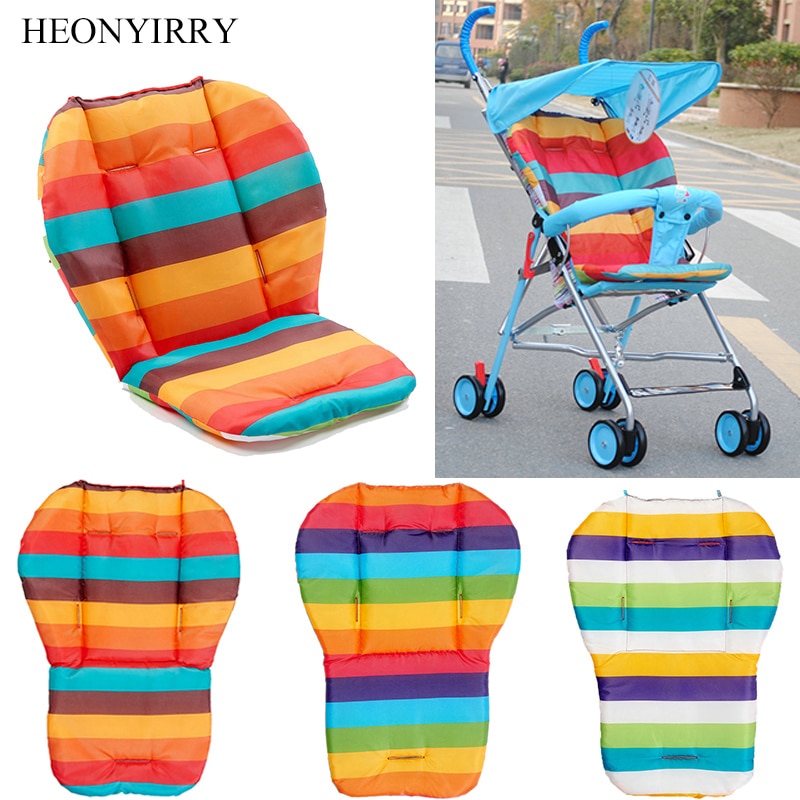 Rainbow Baby Stroller Seat Cushion Pushchair High Chair Pram Car Colorful Soft Carriages Seat Pad Child Stroller Mat Accessories