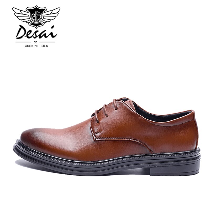 DESAI pointue hommes chaussures décontractées affaires Simple et confortable en cuir véritable chaussures homme fête robe chaussures