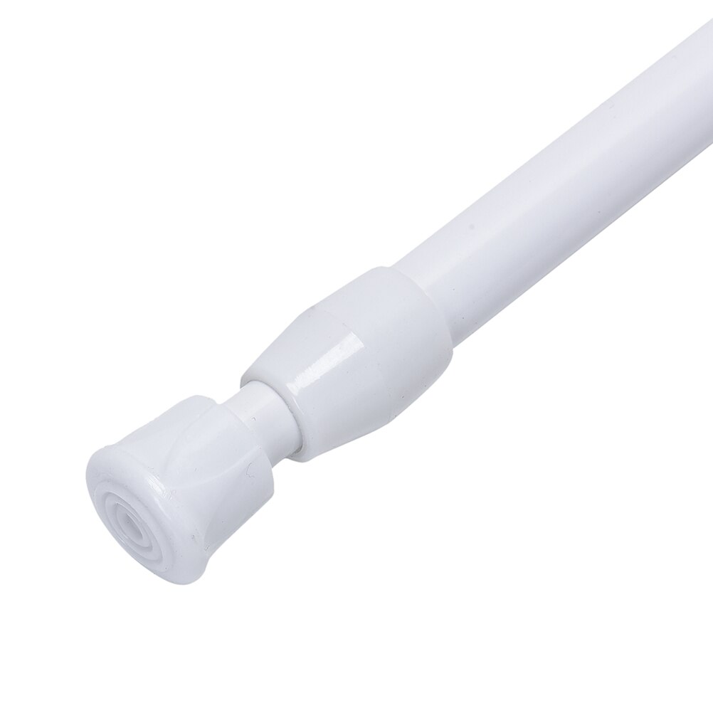 Spring Loaded Extendable Telescopic Net Voile Tension Curtain Rail Pole Rod Rods White Length: About 55-90 Cm
