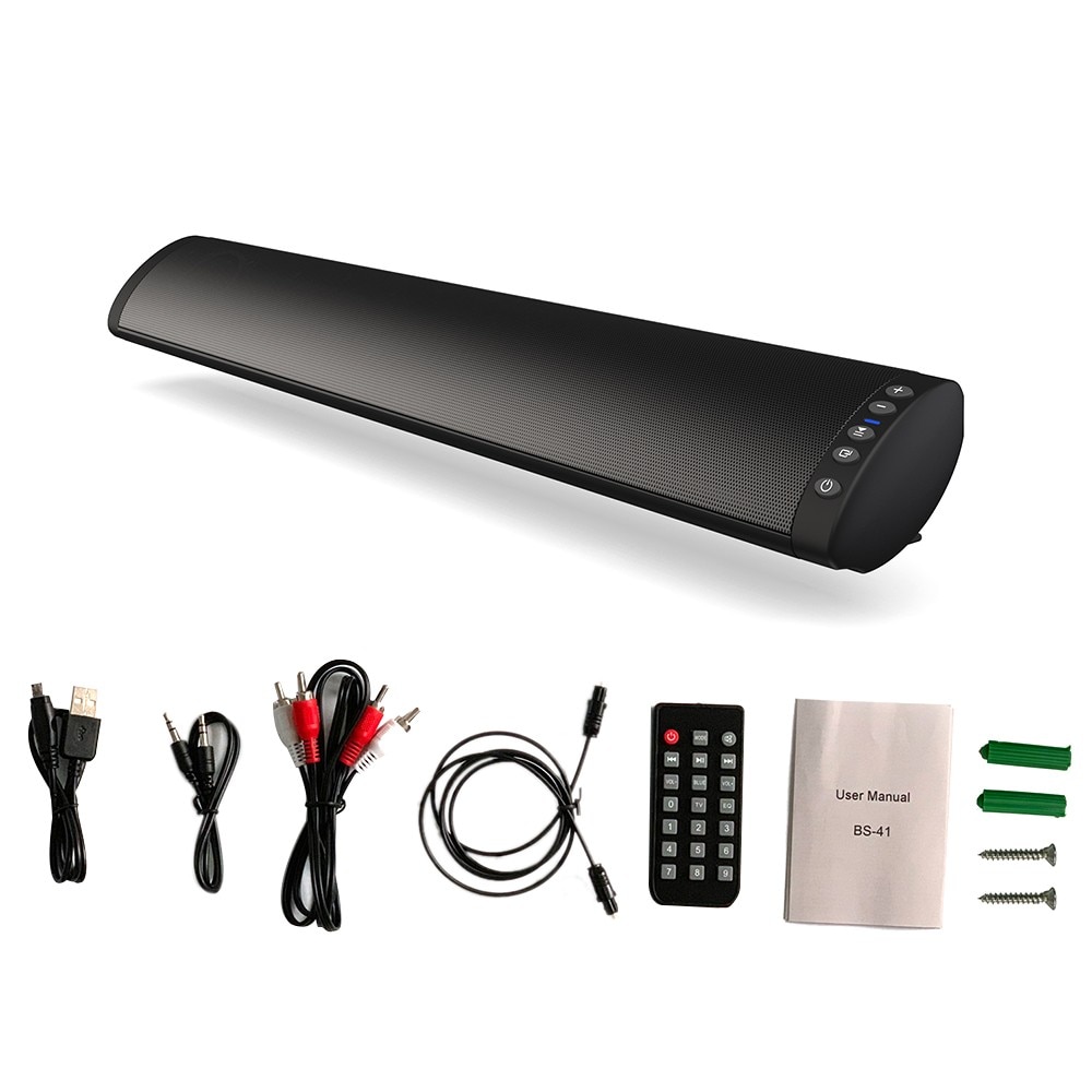 Luidspreker, TV Sound Bar Wireless Bluetooth Soundbar draagbare stereo bedrade USB aangedreven computer luidspreker Portable Speaker Palyer met ingebouwde subwoofer ondersteuning optisch/AUX/TF-kaart / USB