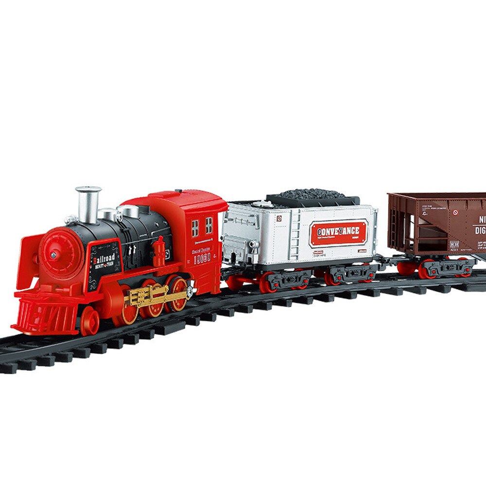 Afstandsbediening Vervoer Auto Elektrische Stoom Rook RC Trein Set Model Speelgoed: B