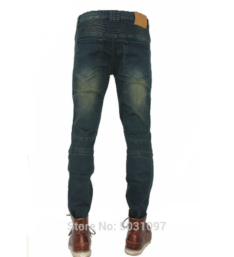 volero motorcycle riding pants men's slim casual jeans protective cycling trousers dirty-blue moto sports pants