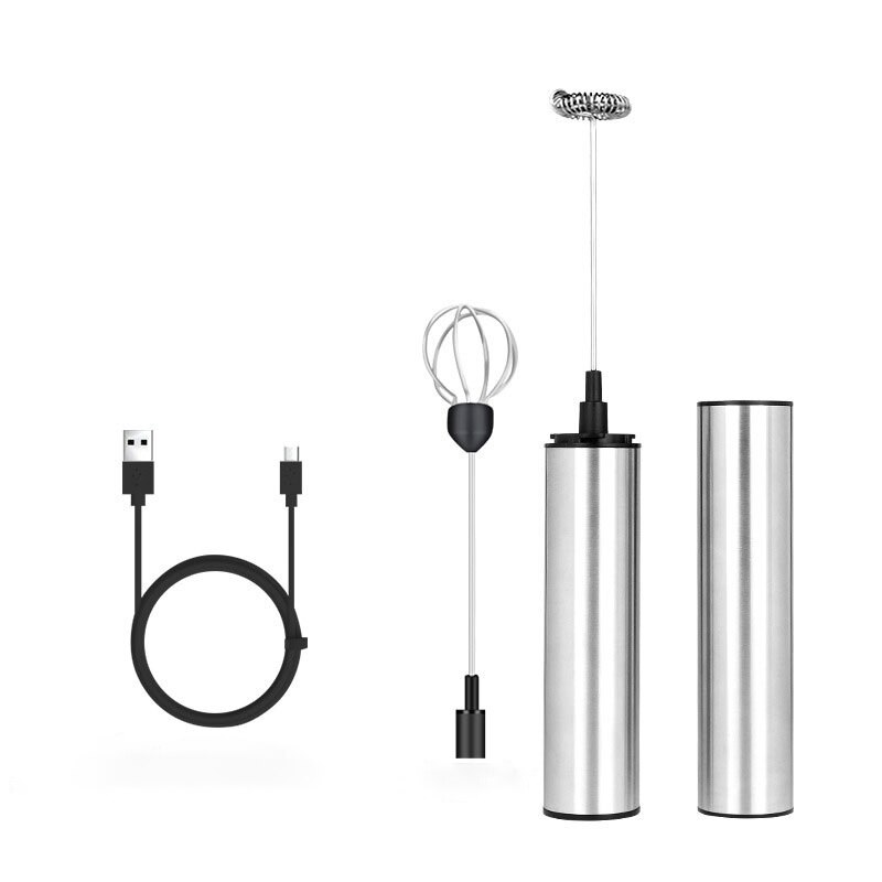 Espumador de leche eléctrico portátil, Mini Espumador de mano recargable por USB, mezclador de bebidas de alta velocidad, licuadora de café, batidor de huevos: Default Title